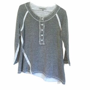 People like Frank Gray button Top